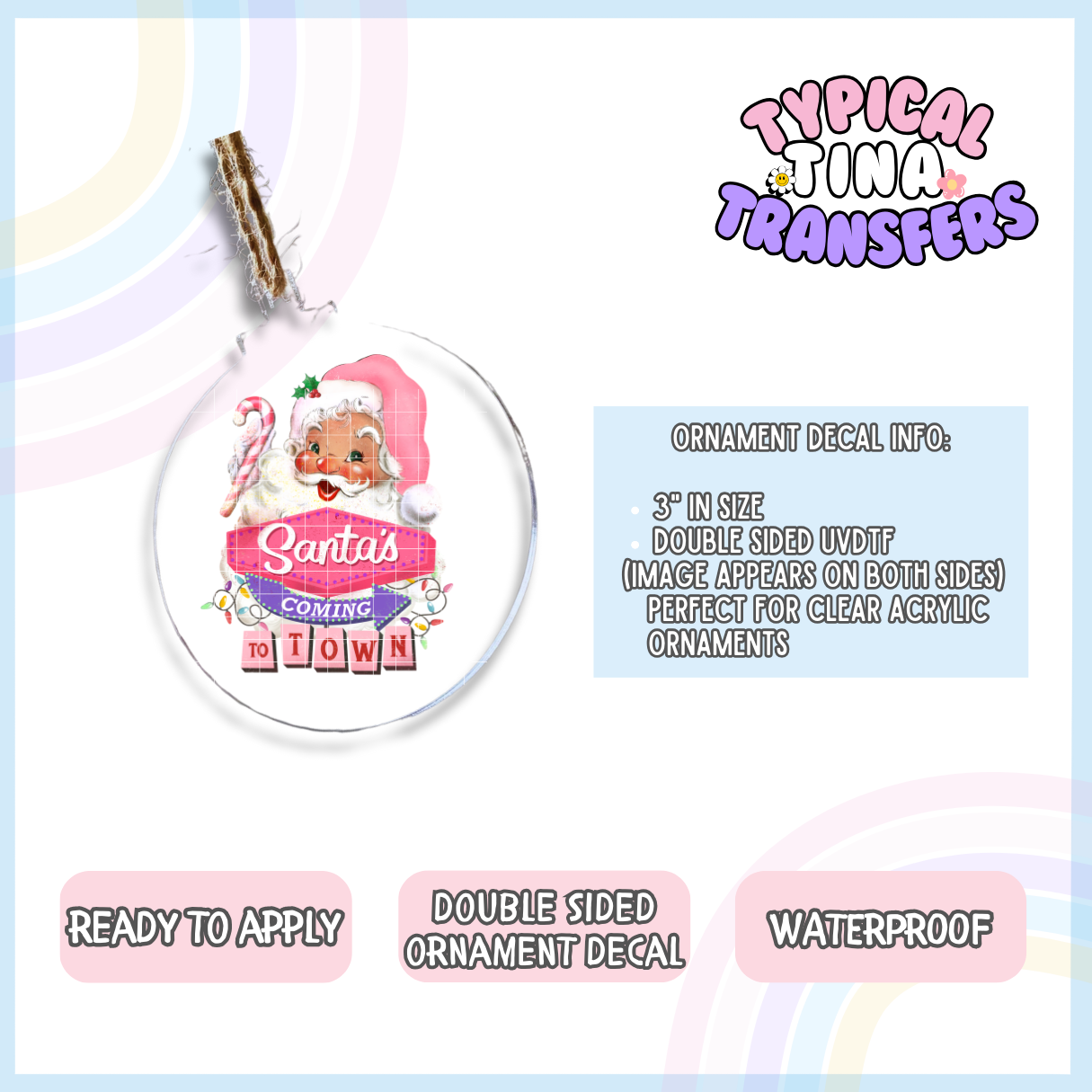 Snoop Santa | 3" Ornament Decal